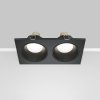 Lampa wbudowana wpuszczana w sufit 2-płomienna aluminiowa czarna prostokąt Zoom MAYTONI DL033-2-02B